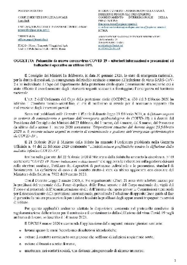 2020.03.18 Min Sanita Circolare 18 marzo 2020 DPI polizie locali page 002
