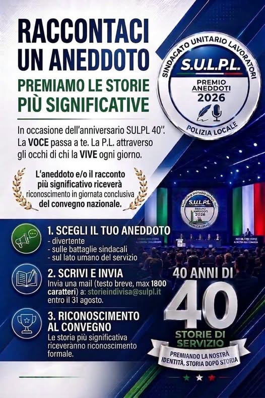 40 anni del sulpl scrivici un anedotto