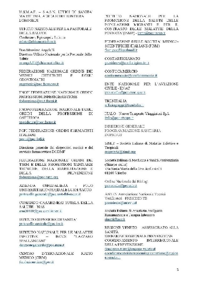 Circolare Min. Salute su isolamento fiduciario e quarantena page 002