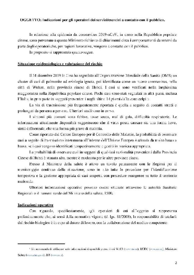 EPIDEMIA circolare operatori contatto pubblico rev page 002