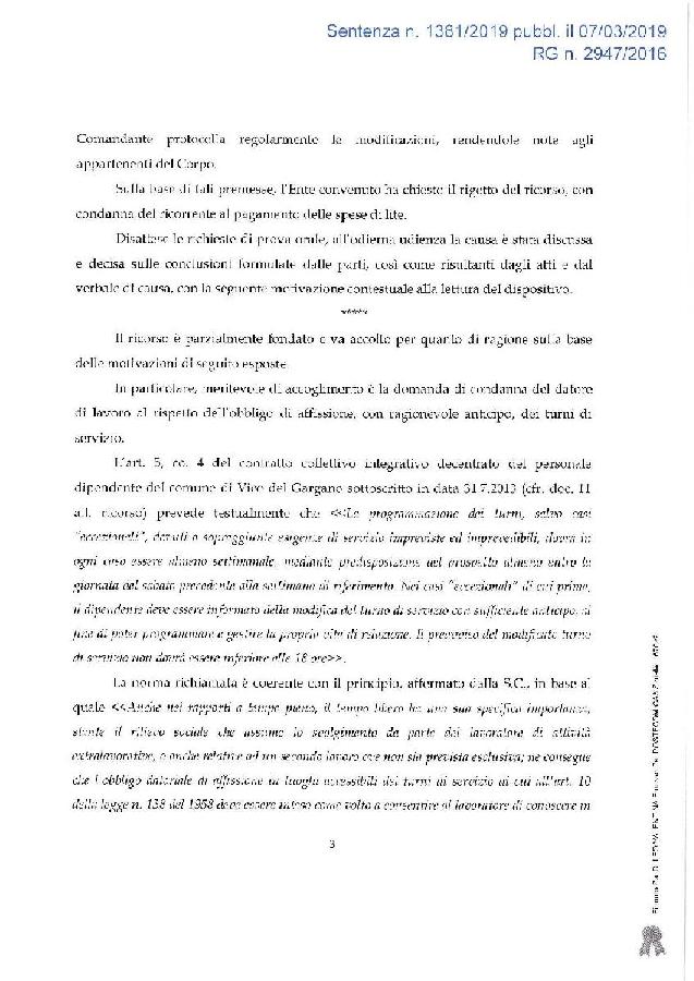OBBLIGATORIO CONOSCERE IN ANTICIPO GLI ORARI DI LAVORO page 003