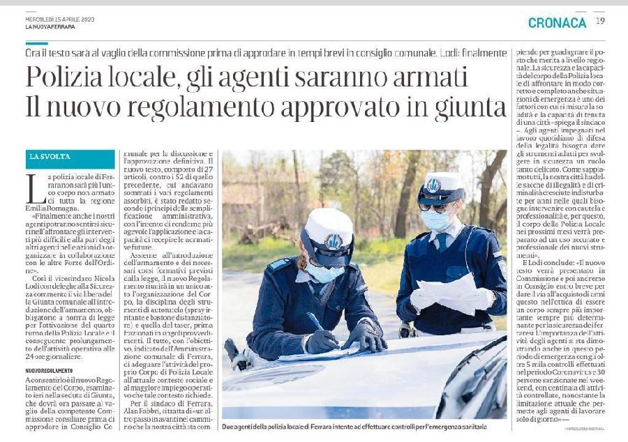 REGOLAMENTO ARMI FERRARA