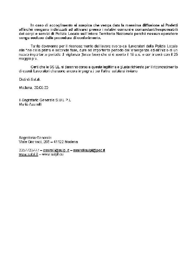 SULPL DICCAP emergenza COVID19 proposta pubblica benemerenza al personale della polizia locale page 003