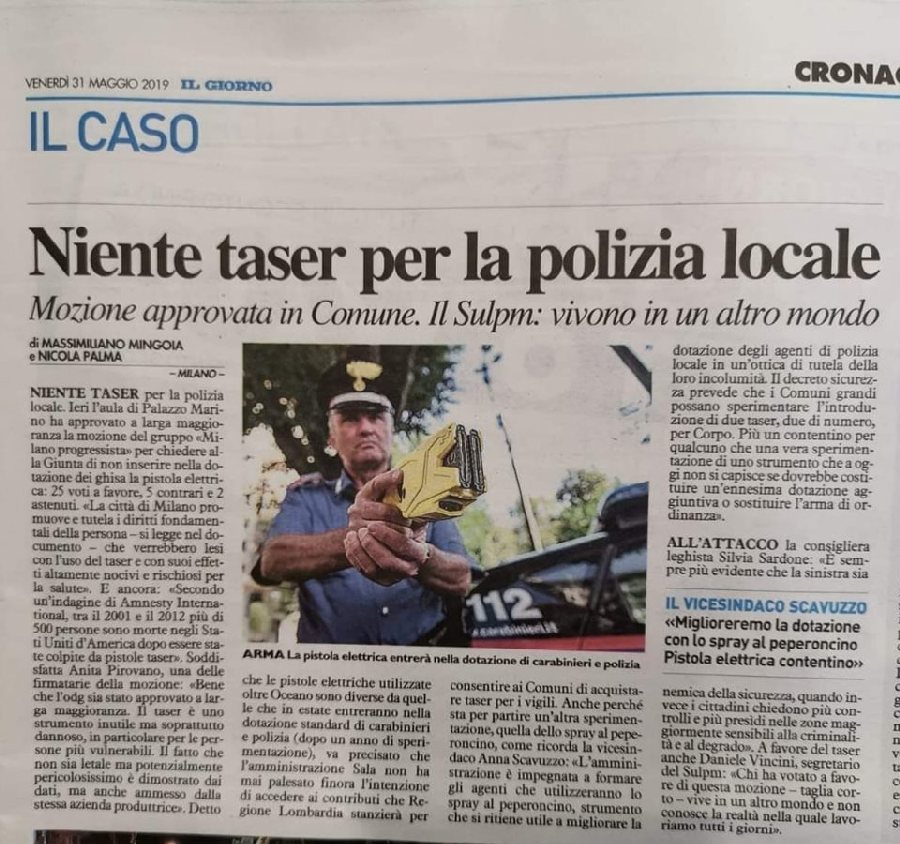 TASER NO MILANO