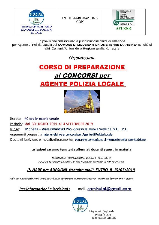 Volantino Corso MODENA aspiranti agenti estate 2019 page 001