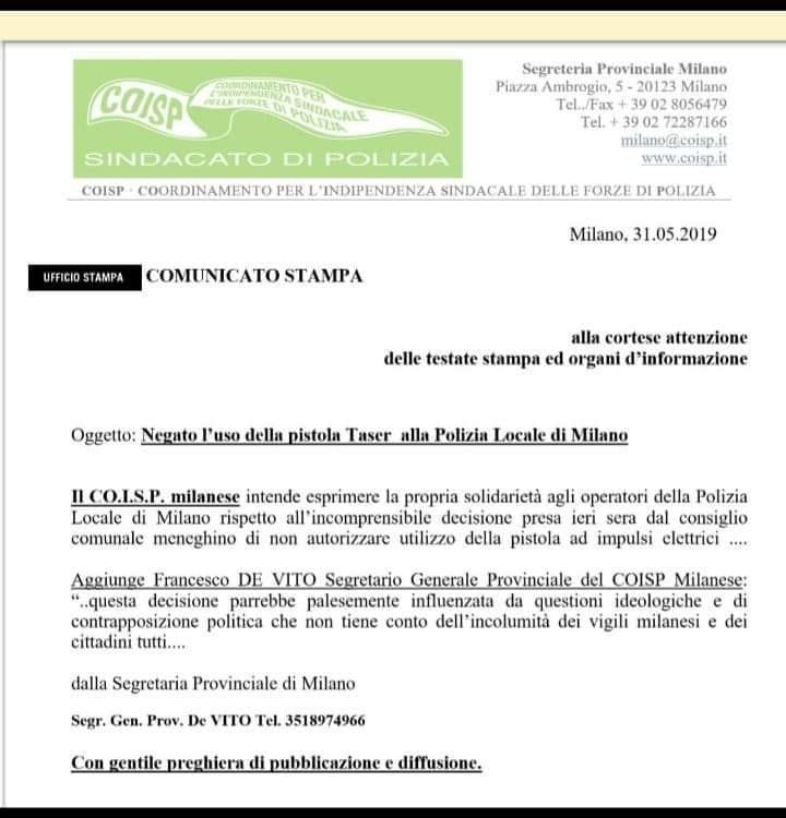 coisp armi milano
