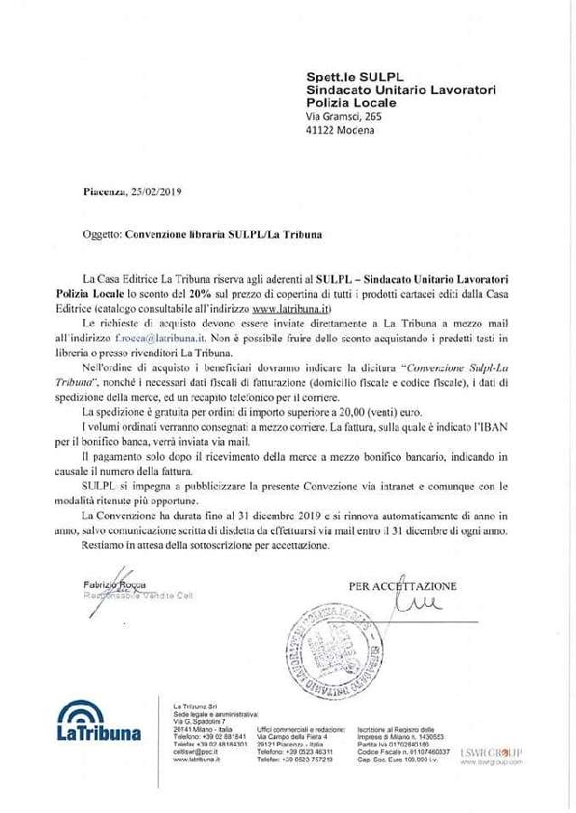 convenzione firmata
