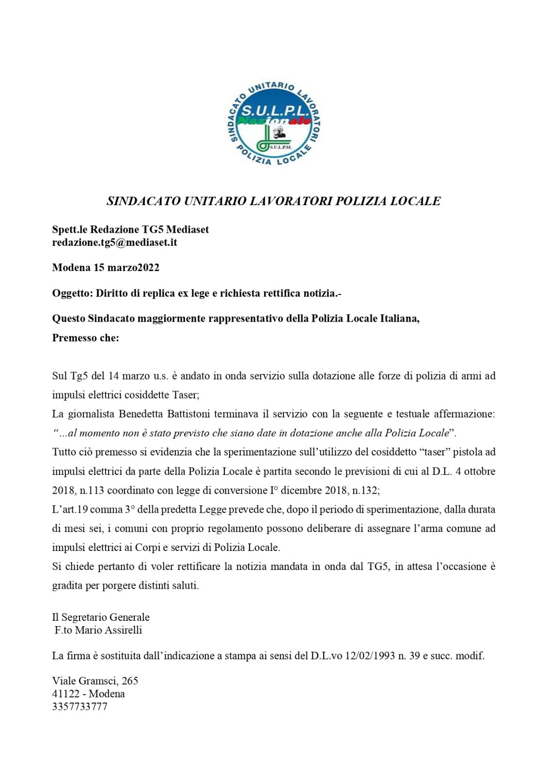 diritto di replica al tg 5 page 0001